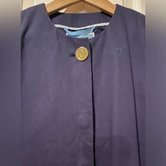 Draper James navy peplum sleeve short coat XS NWT - Picture 2 of 8